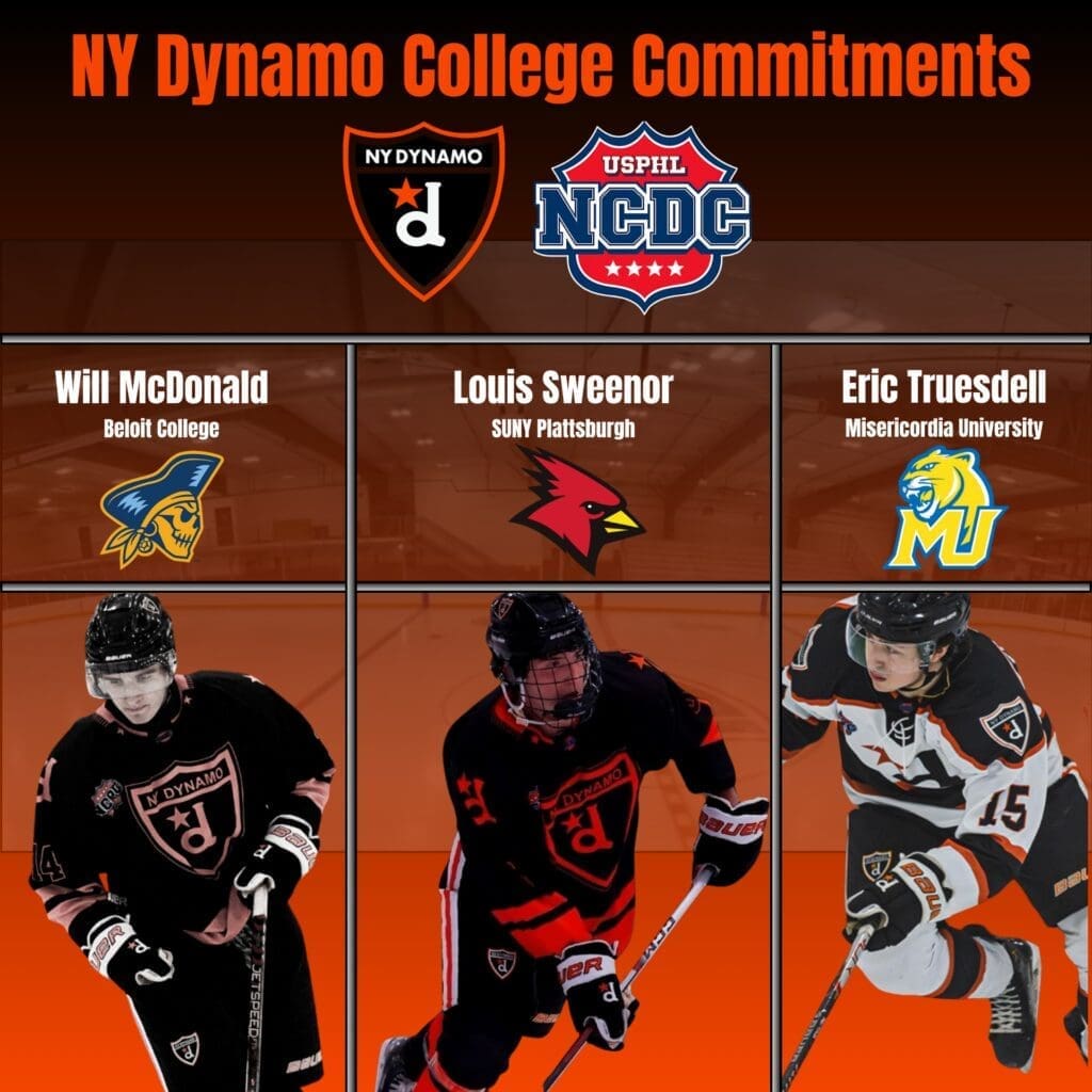 Three Dynamo Players Commit to College Hockey Programs